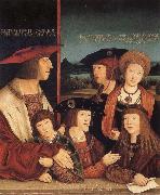 STRIGEL, Bernhard Emperor Maximilian I and his family oil on canvas